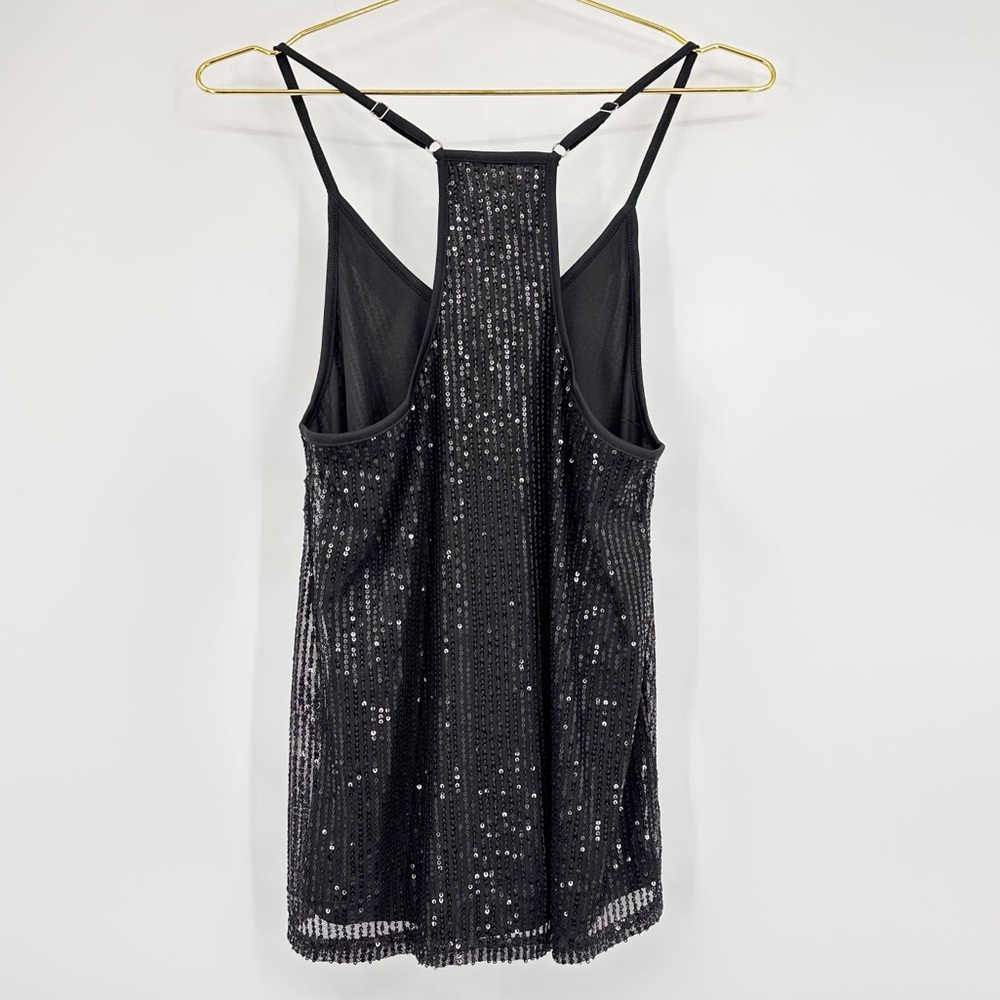 Black Sequin Racerback Tank Top – Size Small - Picture 7 of 11
